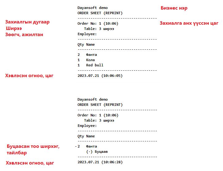 PosPrintedOrderSheet PosPrintedOrderSheet